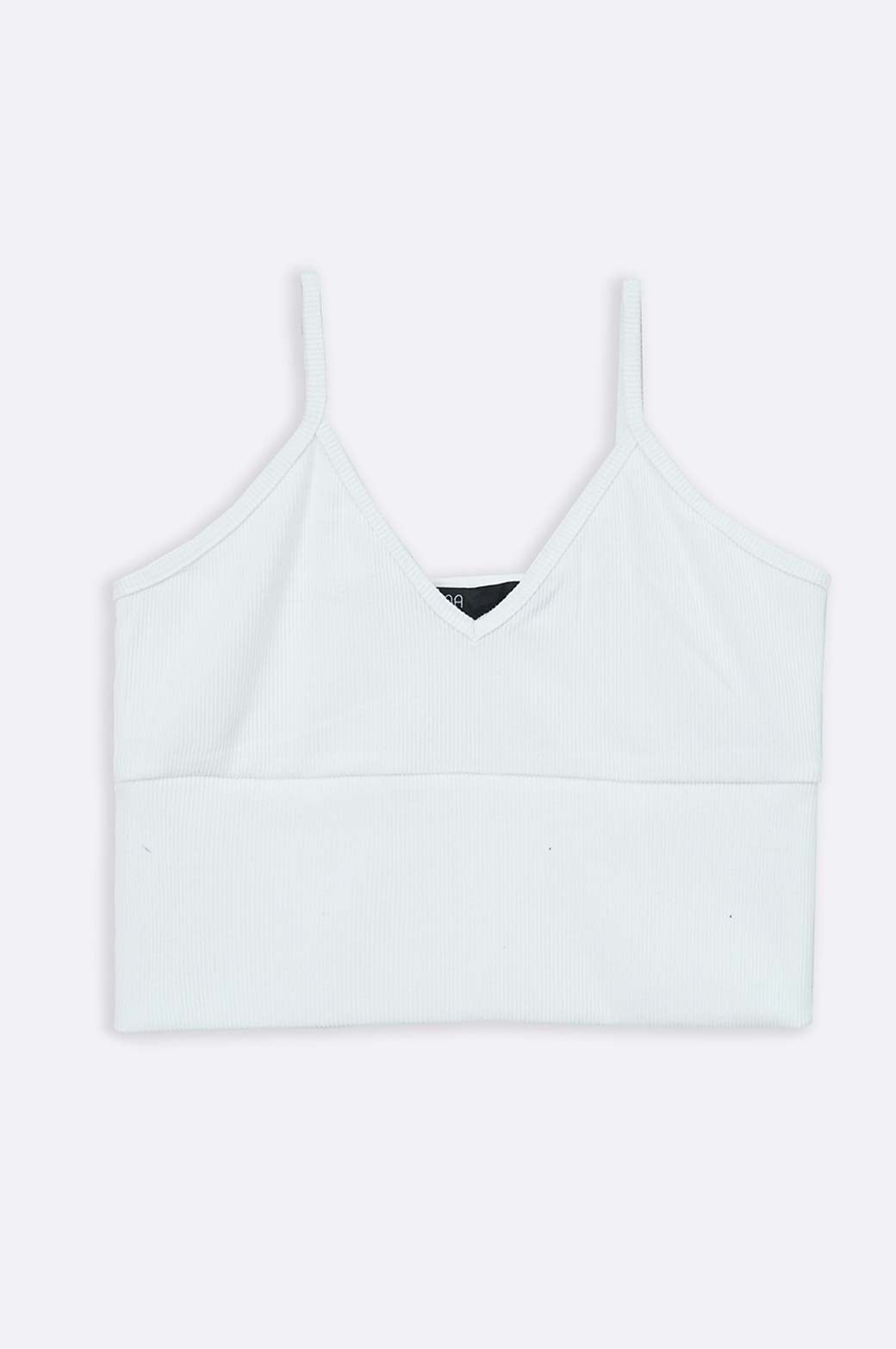 WHITE CROPPED STRAPPY CAMI