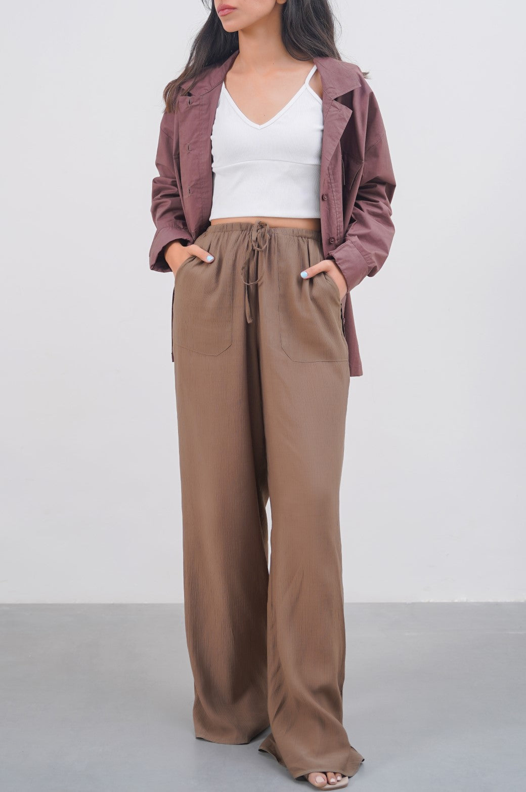 WHITE CROPPED STRAPPY CAMI