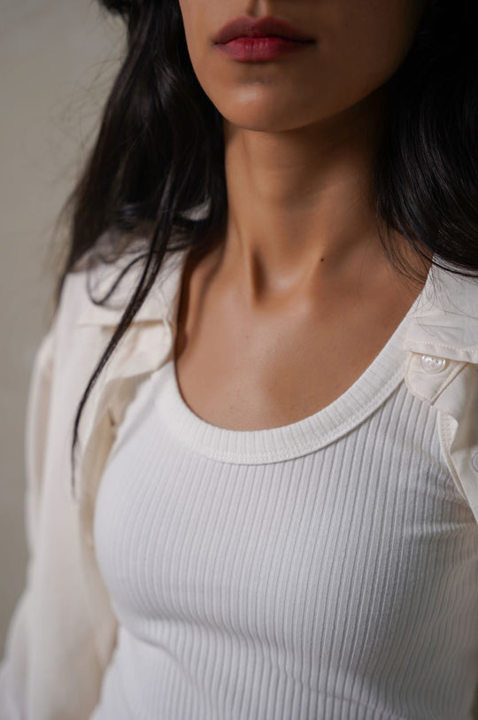 WHITE BASIC TANK TOP