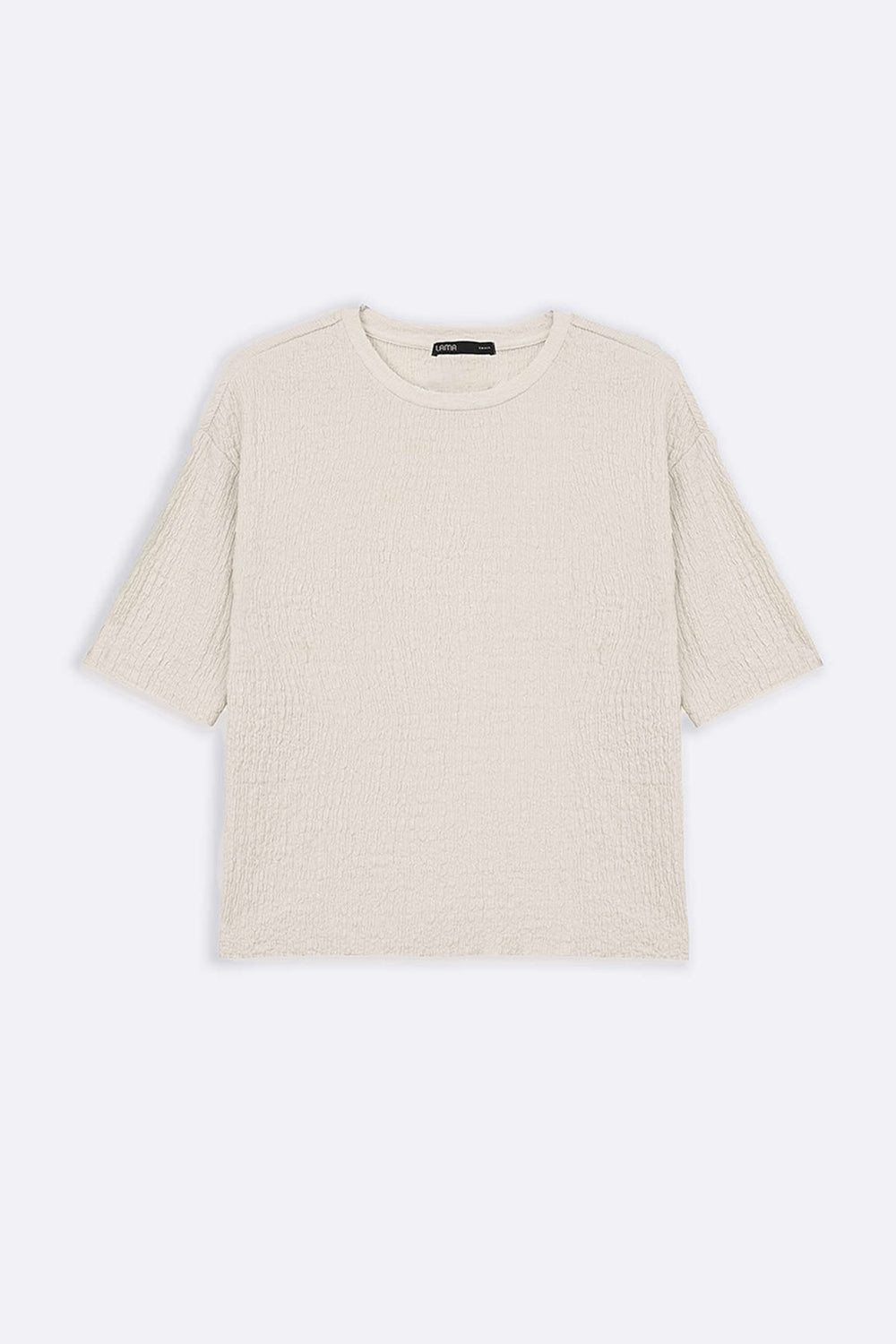 OFF WHITE TEXTURED STRETCHY TOP