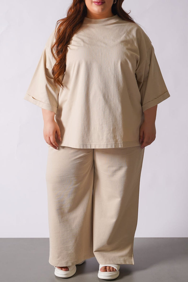IVORY CURVE DROP T-SHIRT