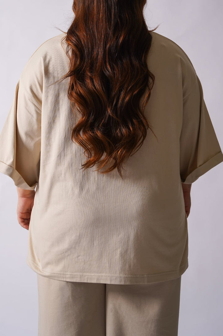 IVORY CURVE DROP T-SHIRT