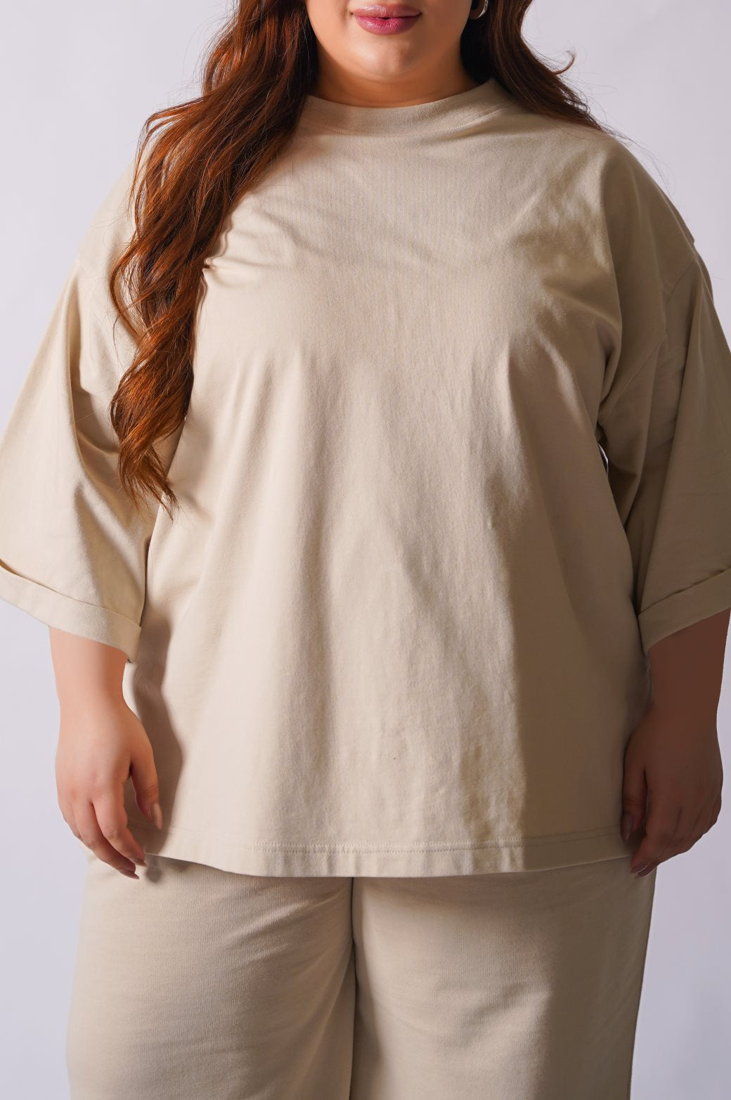 IVORY CURVE DROP T-SHIRT