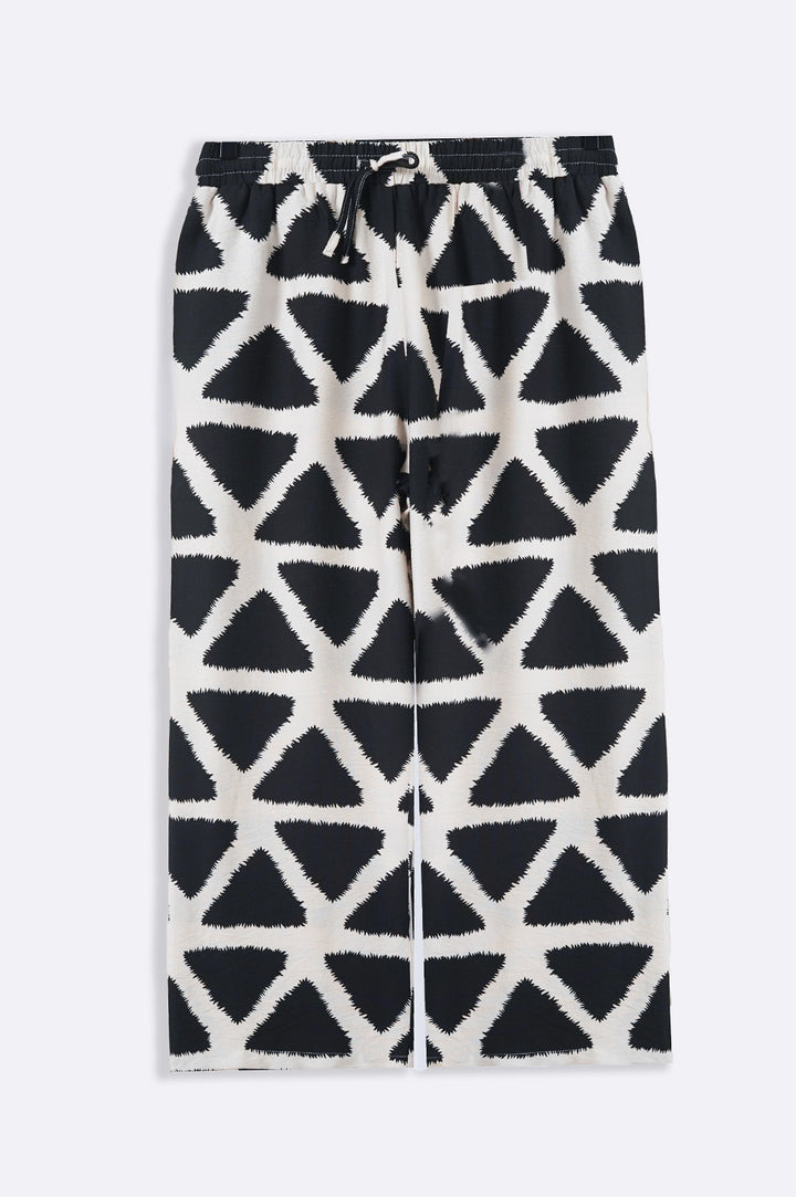 BLACK TRIPTYCH WIDE PANTS