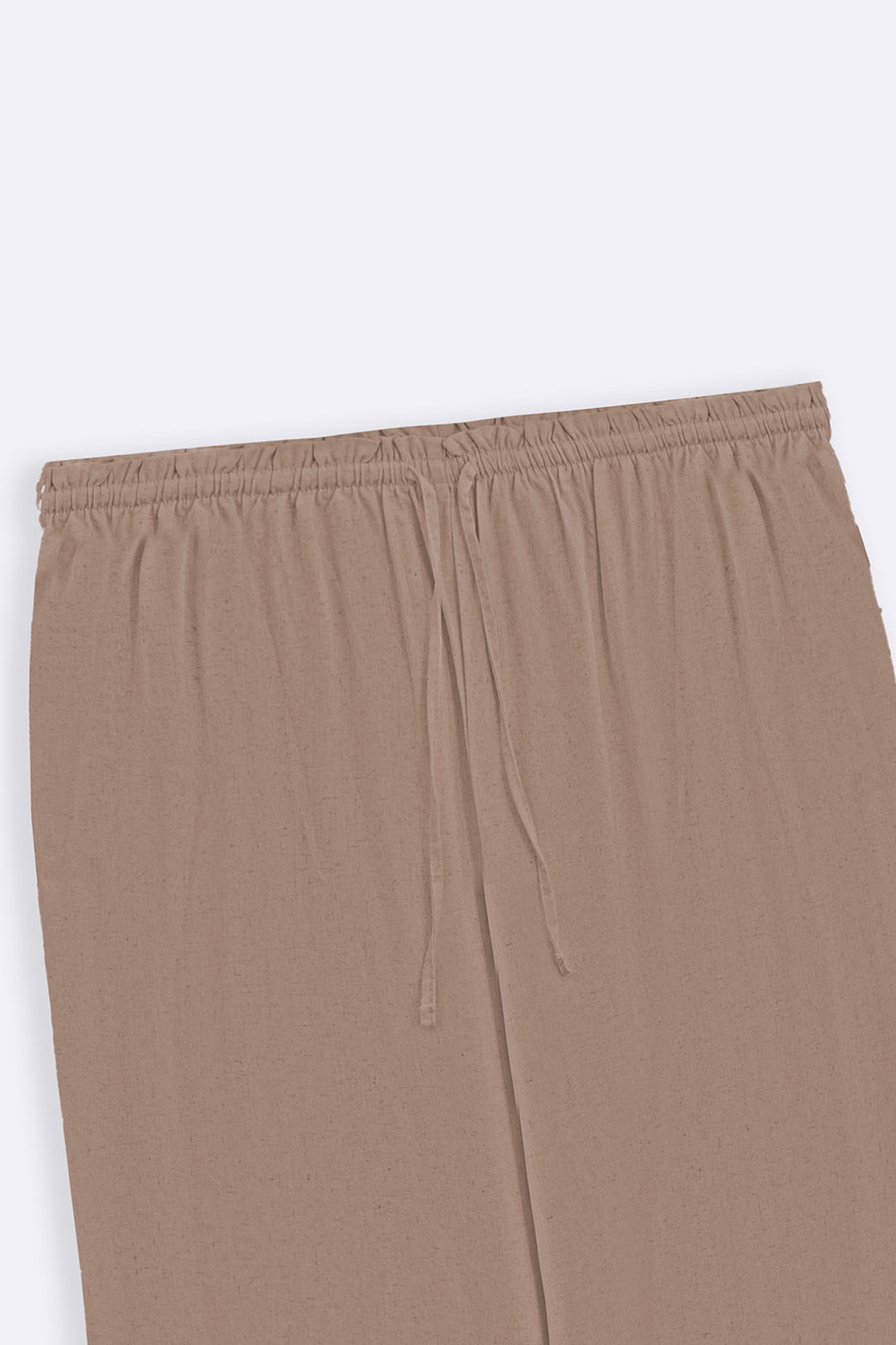 BEIGE LINEN EASY TROUSERS