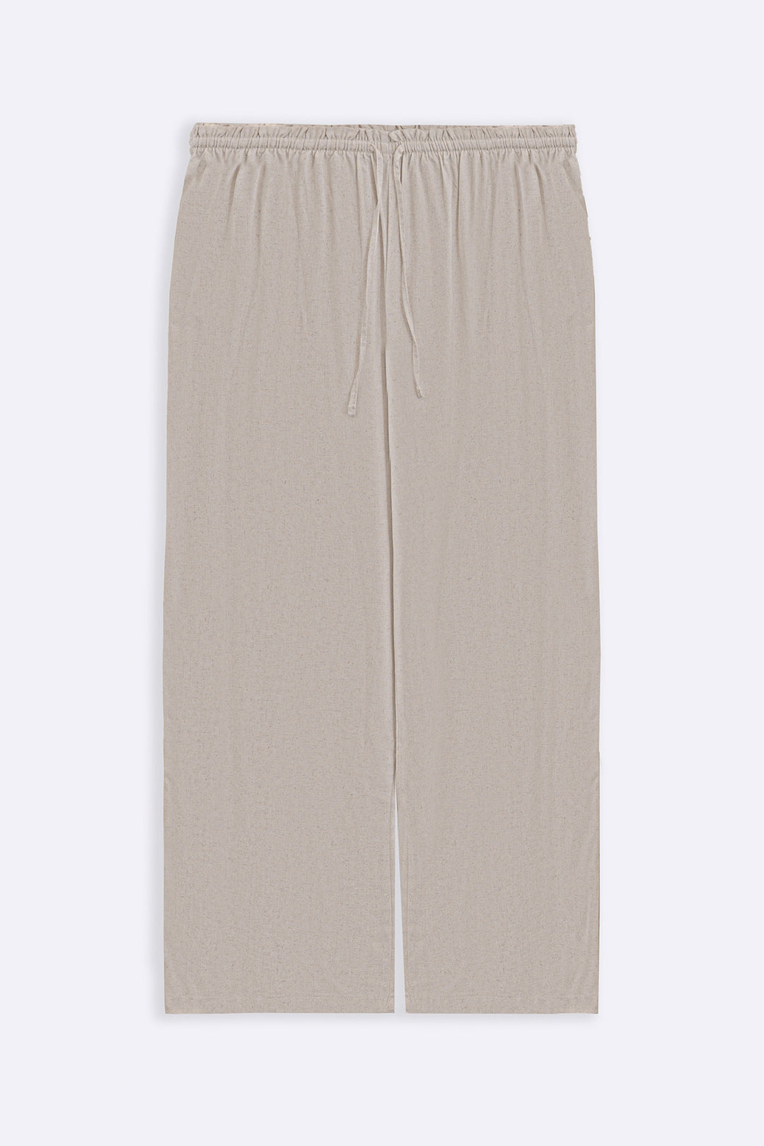 OAT WHITE LINEN EASY TROUSERS