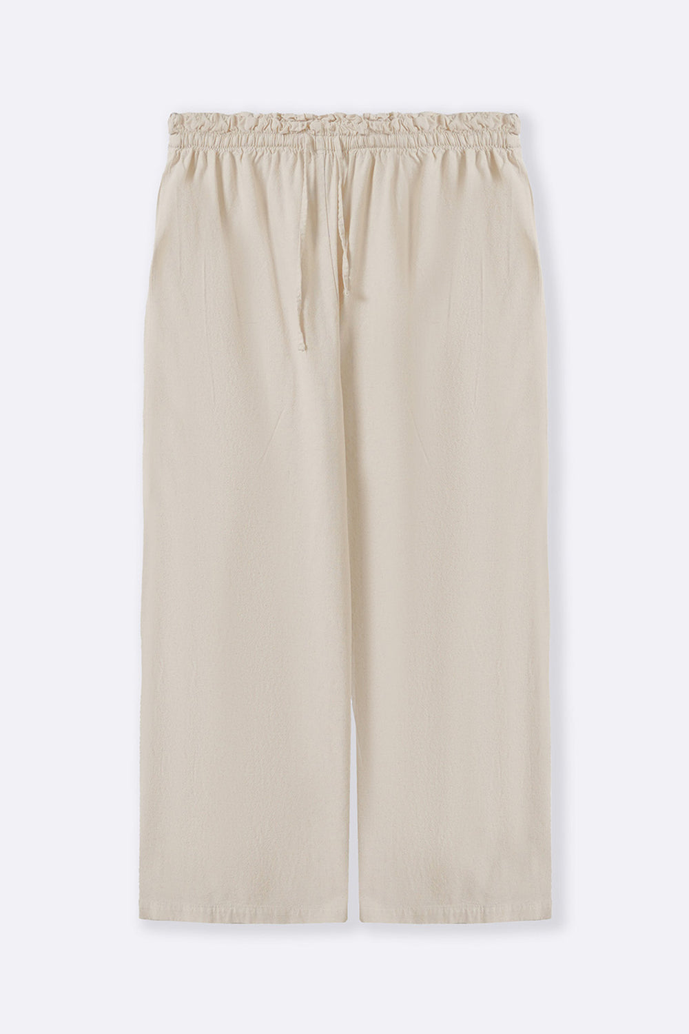 OFF WHITE LINEN EASY TROUSERS