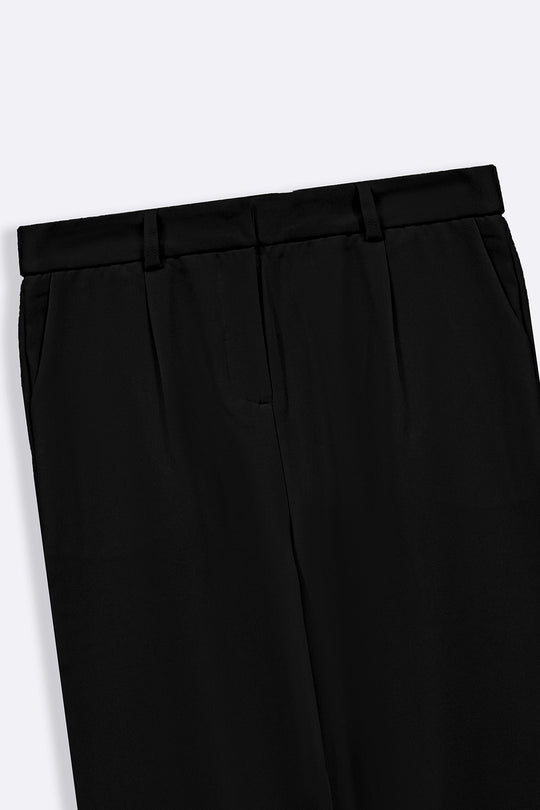BLACK ANKLE TAILORED TROUSERS