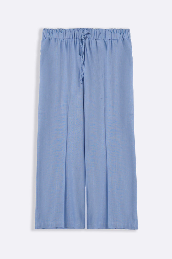 BLUE LINEN CULOTTES