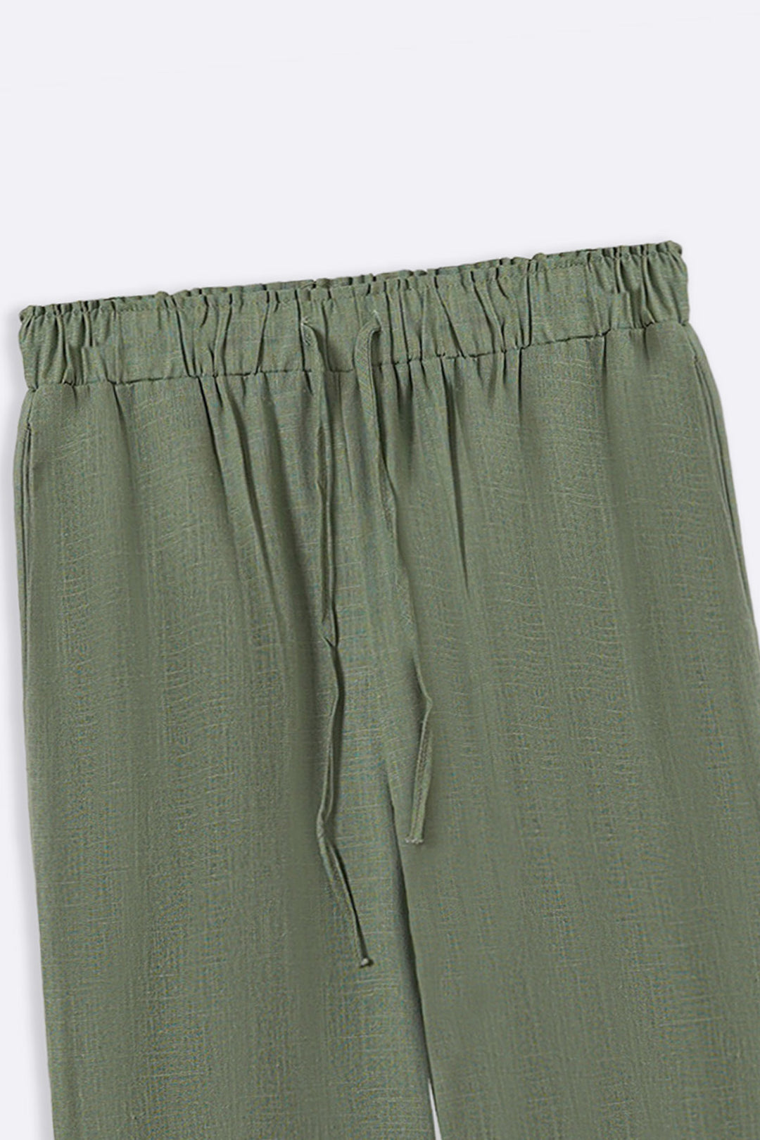 GREEN LINEN BLEND CULOTTES