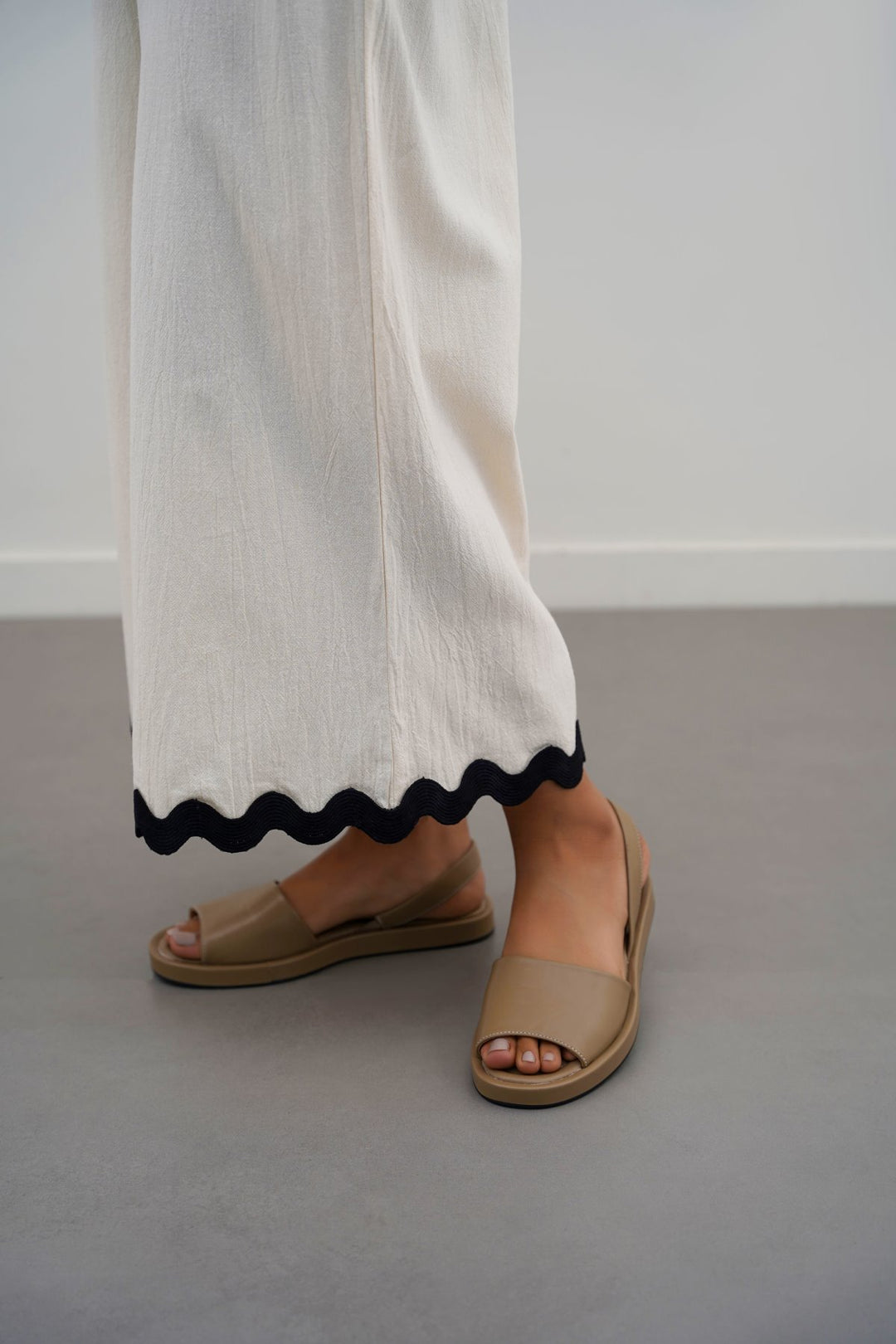 OFF WHITE RIC RAC COTTON CULOTTES