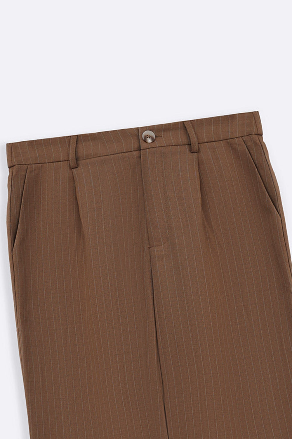 CAMEL TAILORED PINSTRIPE PANTS