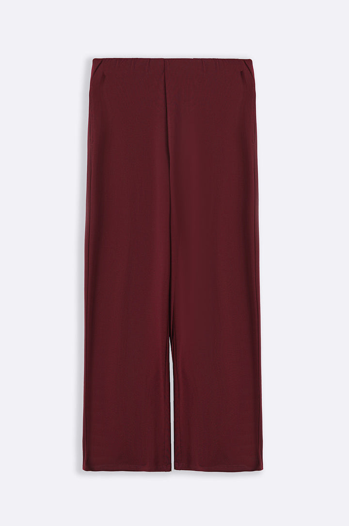 BURGUNDY OFF-DUTY STRAIGHT PANTS