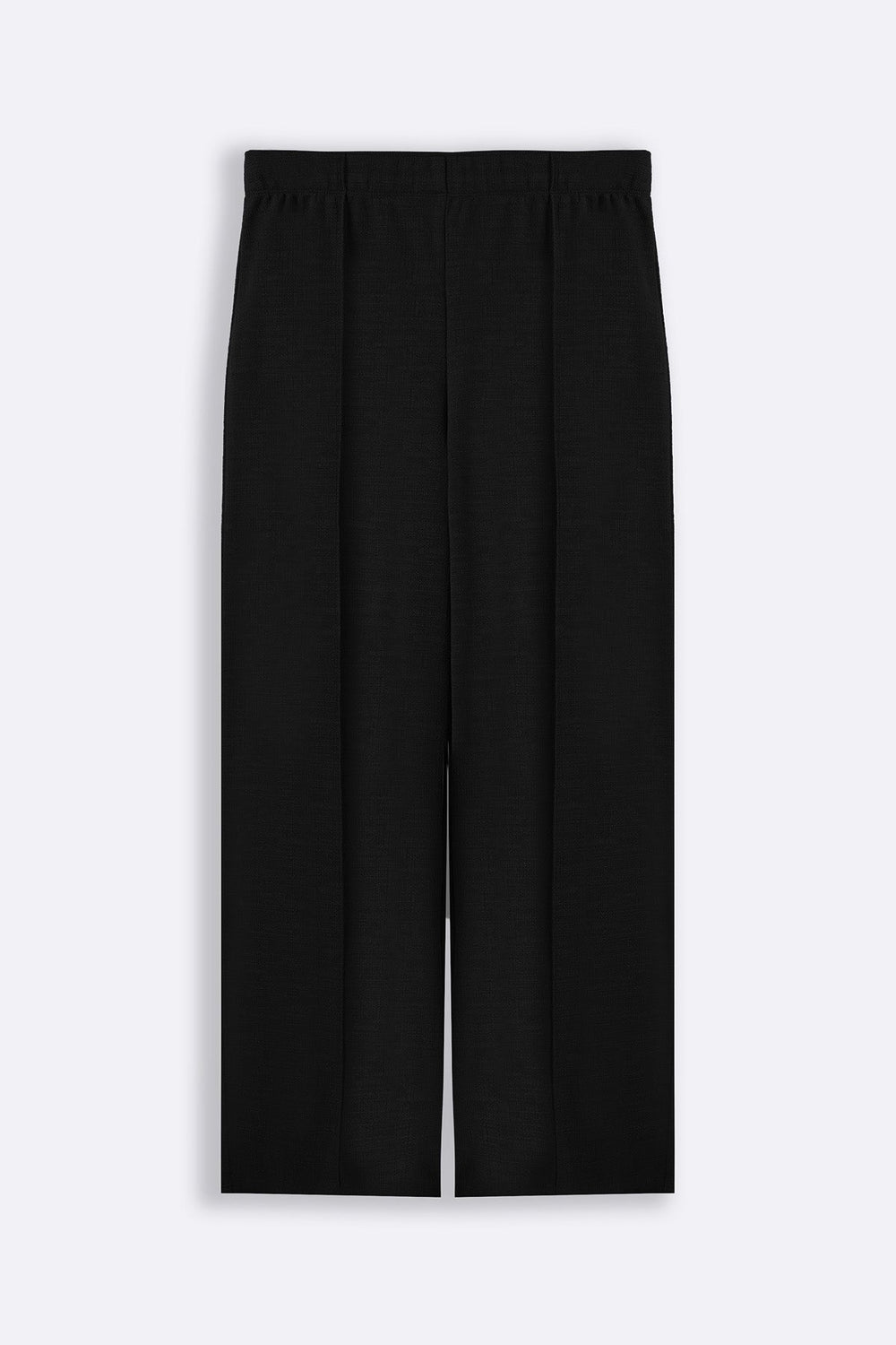 BLACK STRETCHY PANTS WITH PLEAT