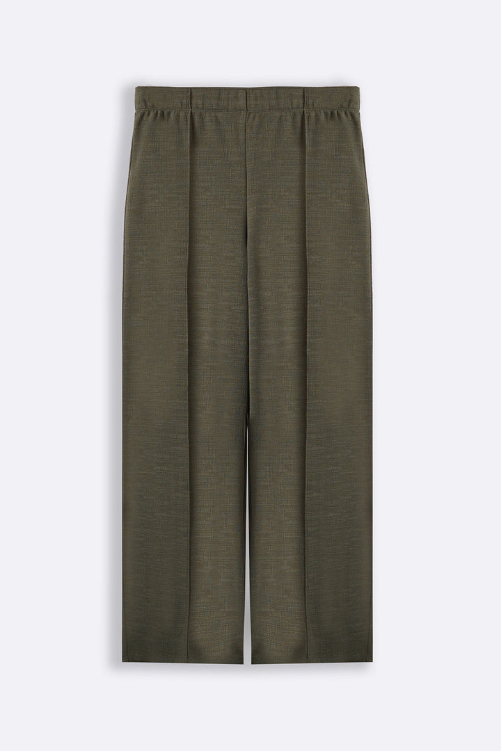 SAGE GREEN STRETCHY PANTS WITH PLEAT