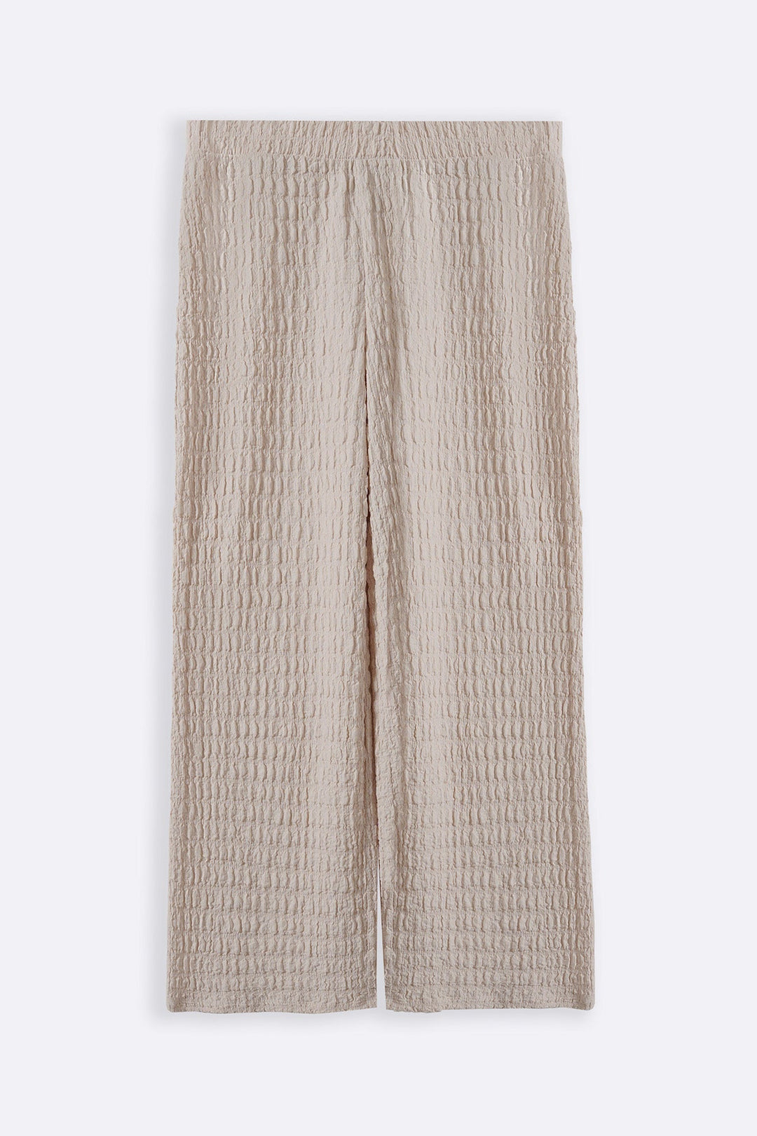 BEIGE BUBBLE CRINKLE PANTS