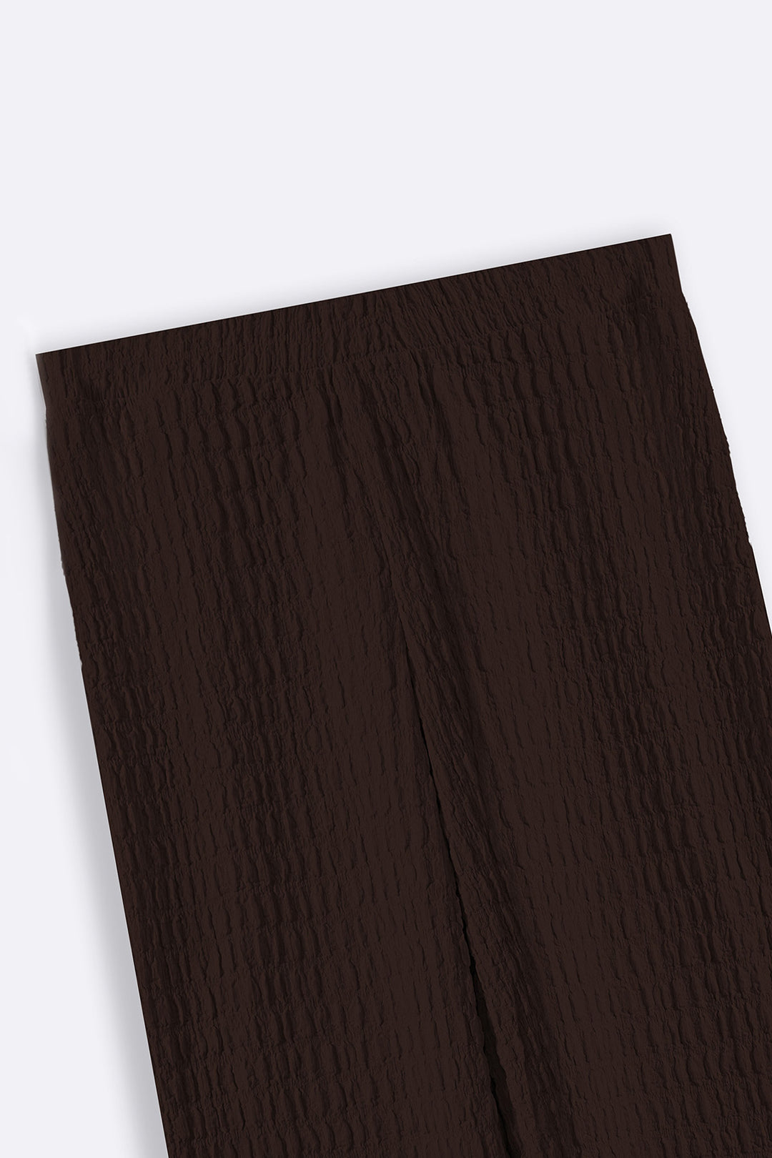BROWN BUBBLE CRINKLE PANTS