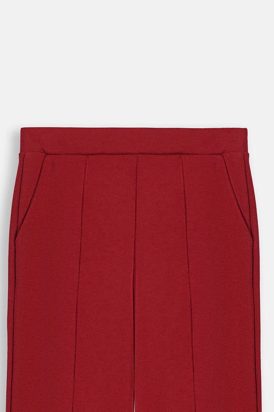 RED CHERRY STRAIGHT PANTS