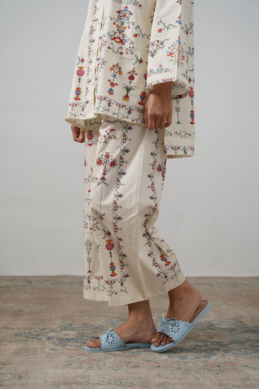 BEIGE ANDALUSIA COTTON PANTS