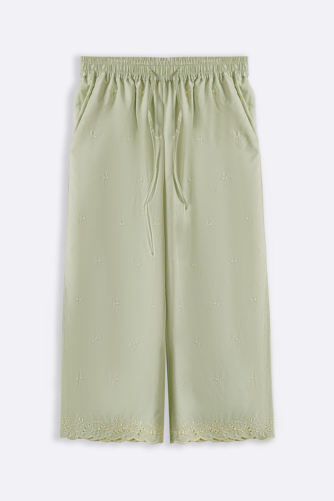 GREEN LEMON EMBROIDERED PANTS