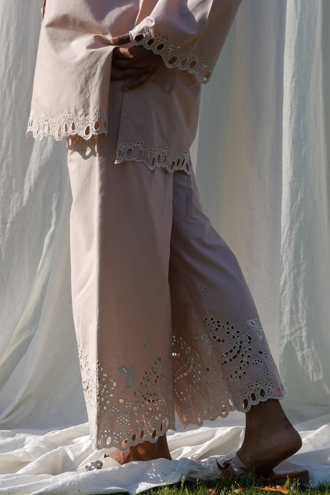 PINK WILD BALLERINA CUTWORK PANTS