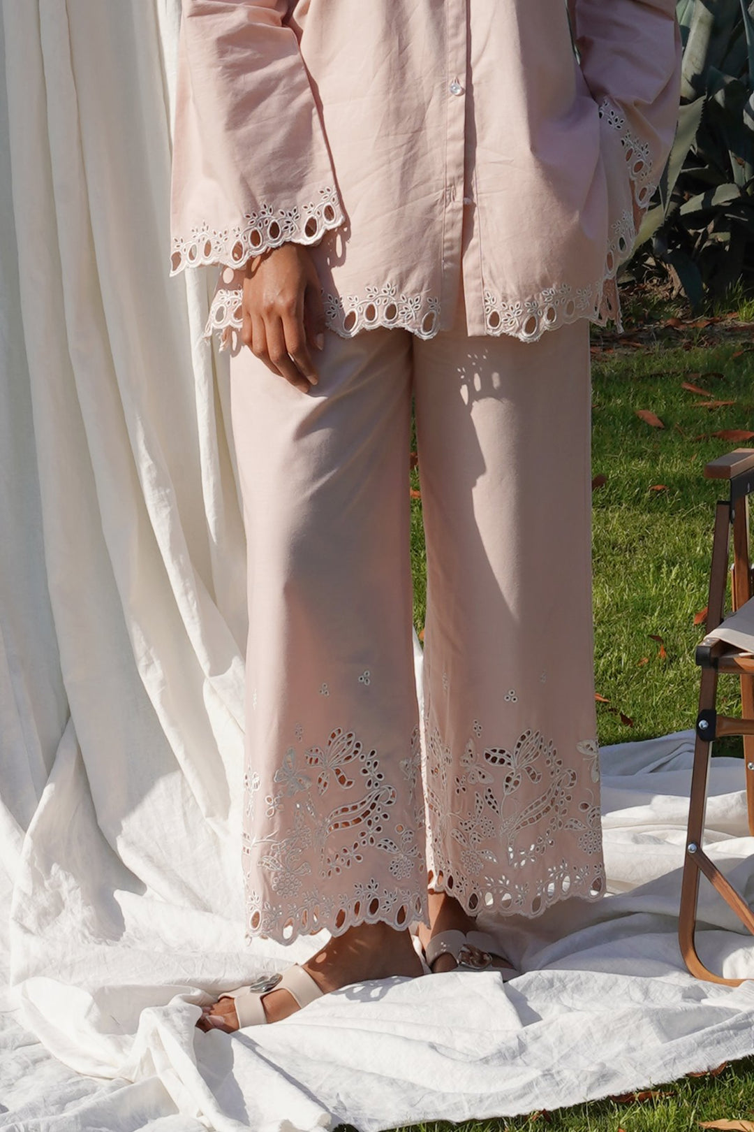 PINK WILD BALLERINA CUTWORK PANTS