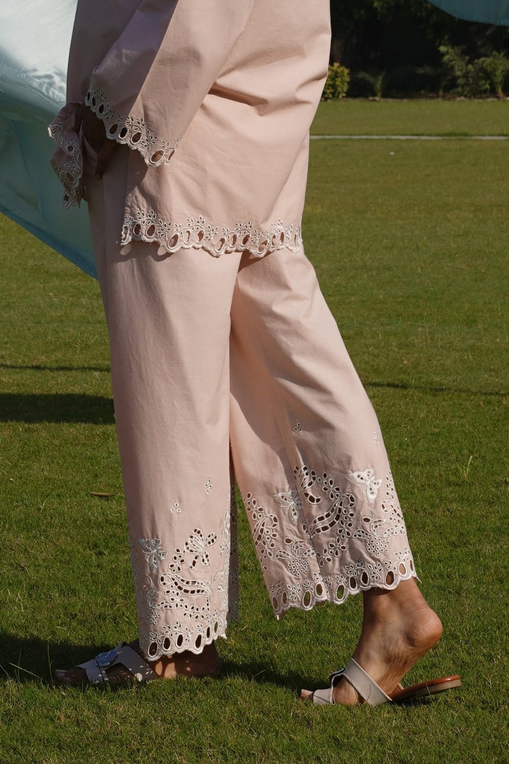 PINK WILD BALLERINA CUTWORK PANTS