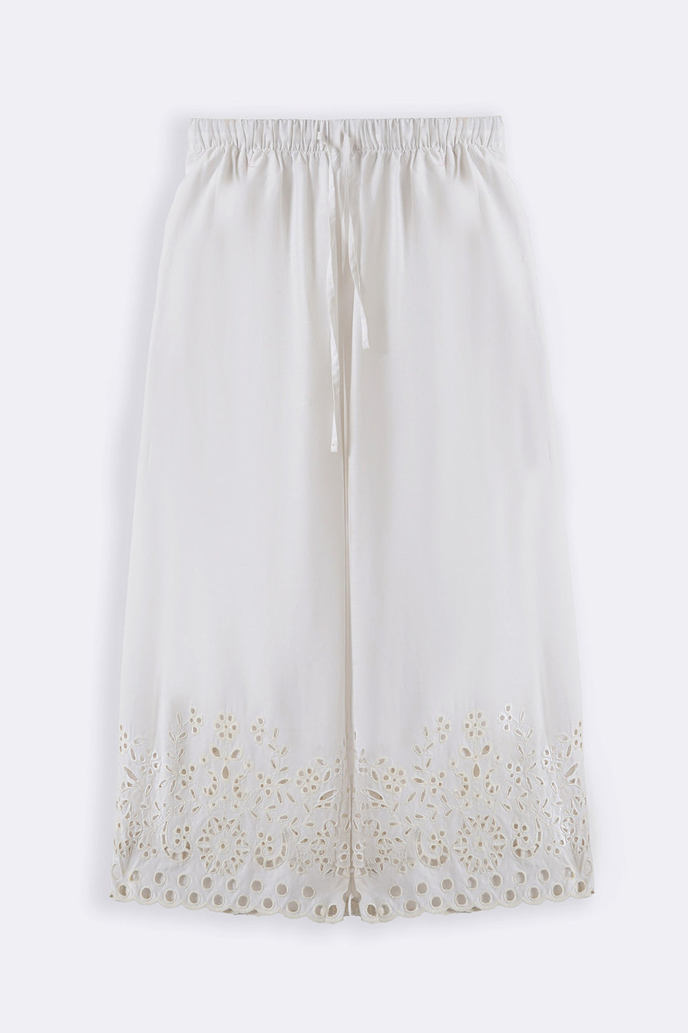 WHITE CREME CUTWORK PANTS