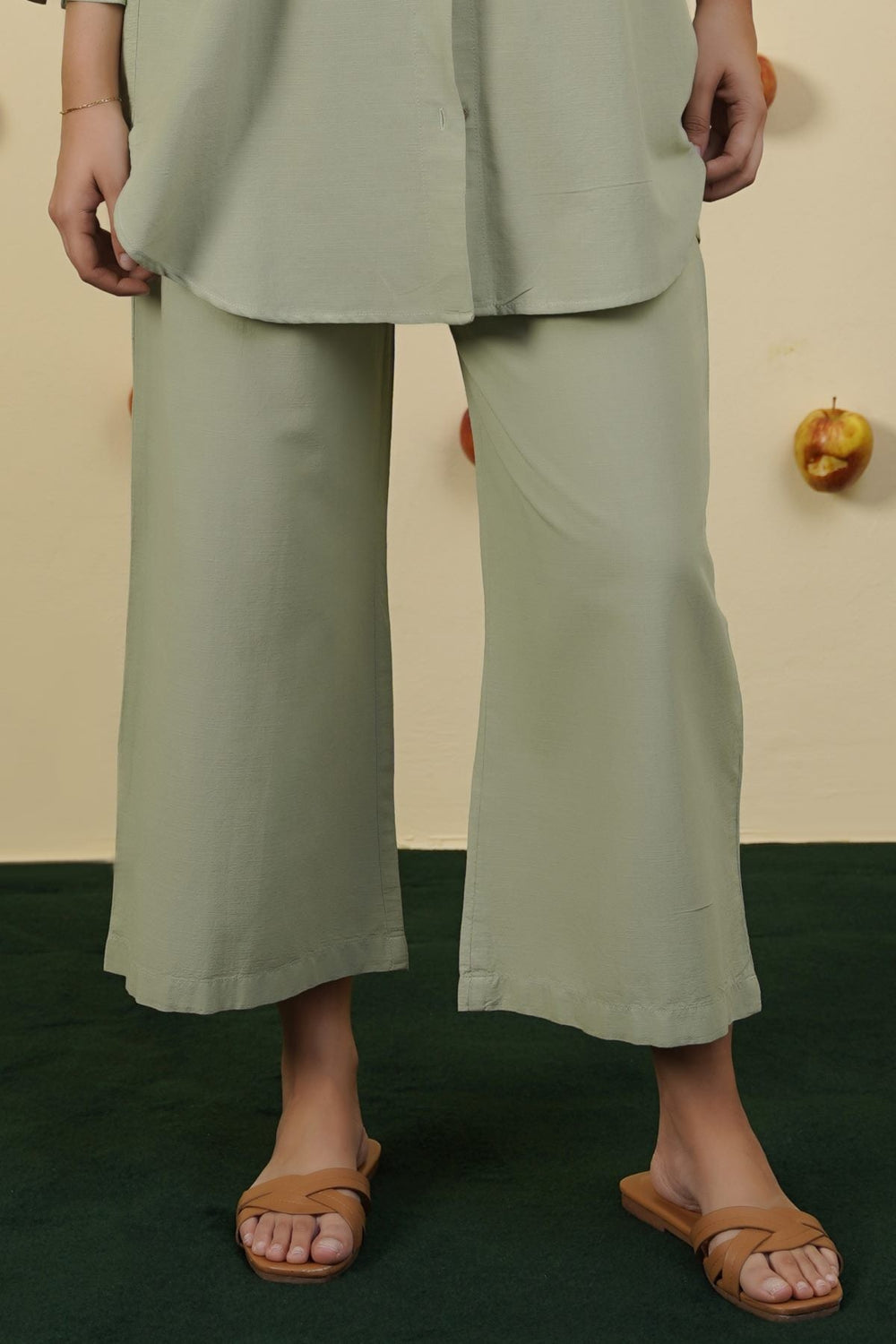 GREEN ESSENTIAL COTTON CULOTTES