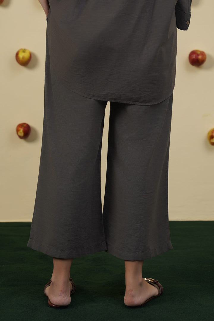 MOUSE GREY ESSENTIAL COTTON CULOTTES