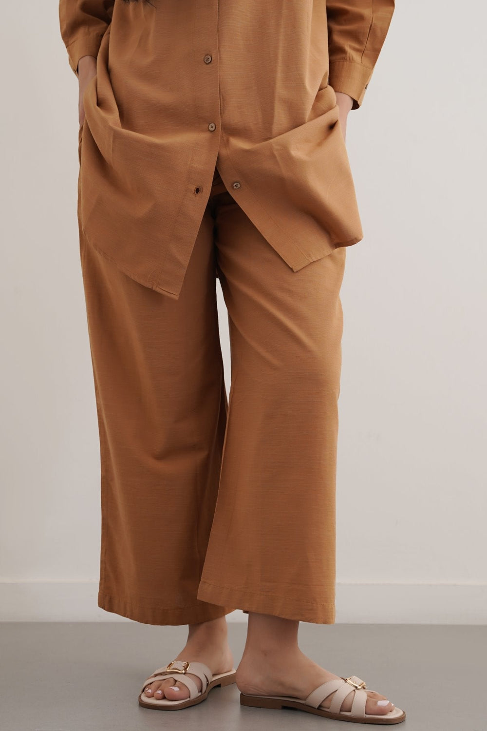 OCHRE ESSENTIAL COTTON CULOTTES