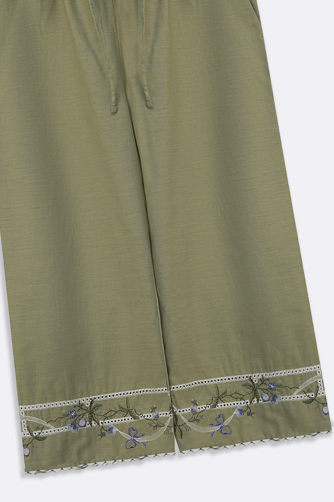 VIOLET AND SAGE EMBROIDERED CULOTTES
