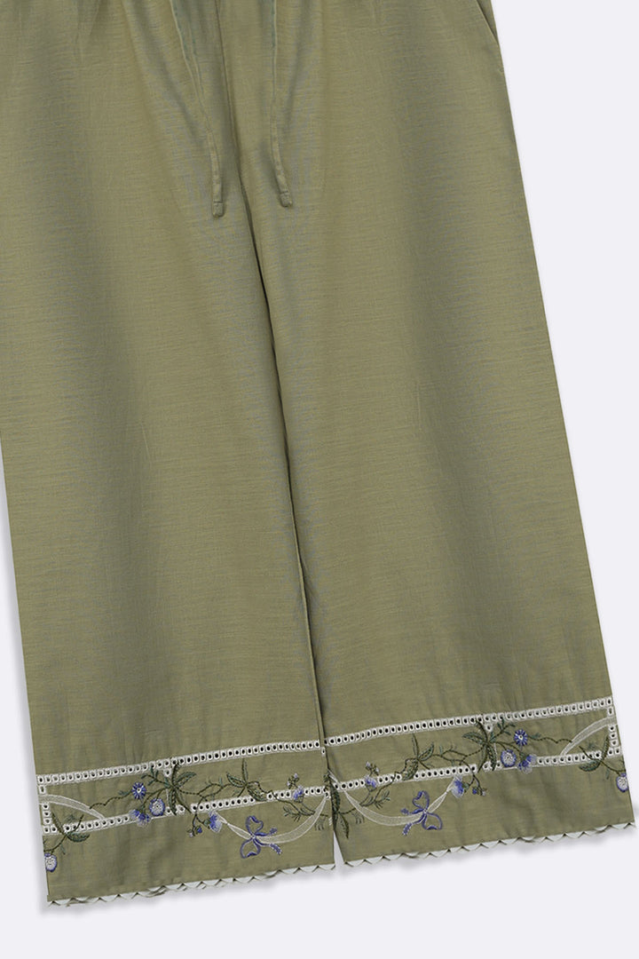 VIOLET AND SAGE EMBROIDERED CULOTTES