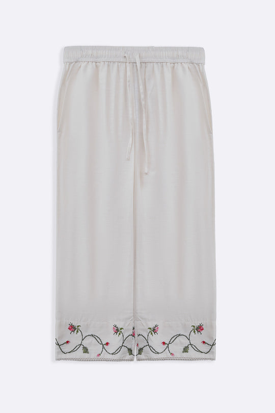 WHITE ROSATINI PANTS