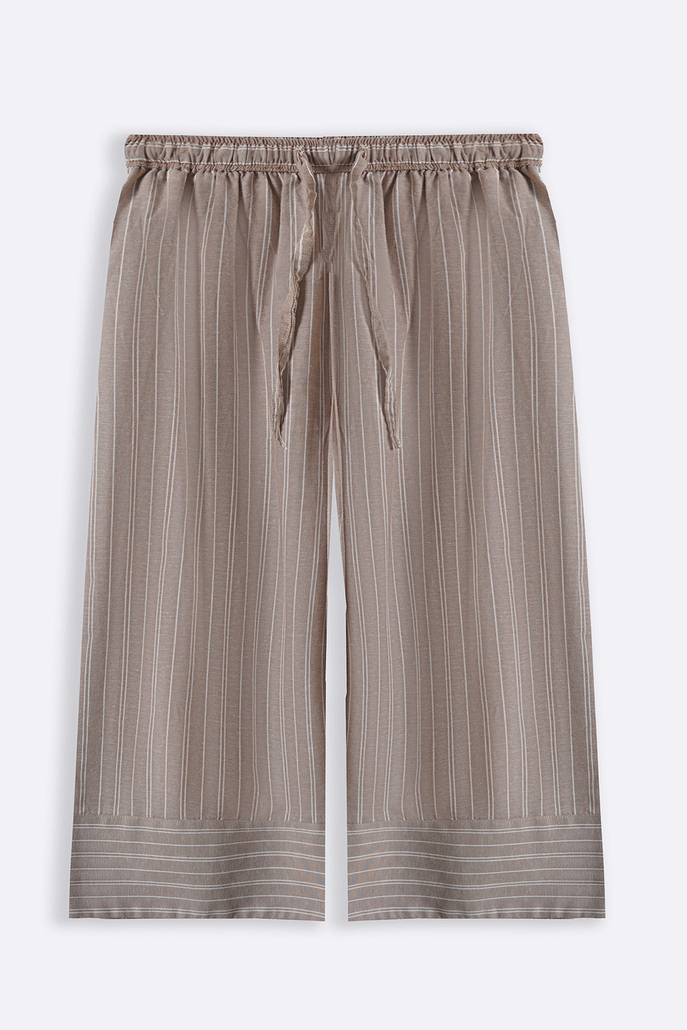 BEIGE CURVE STRIPED CULOTTES