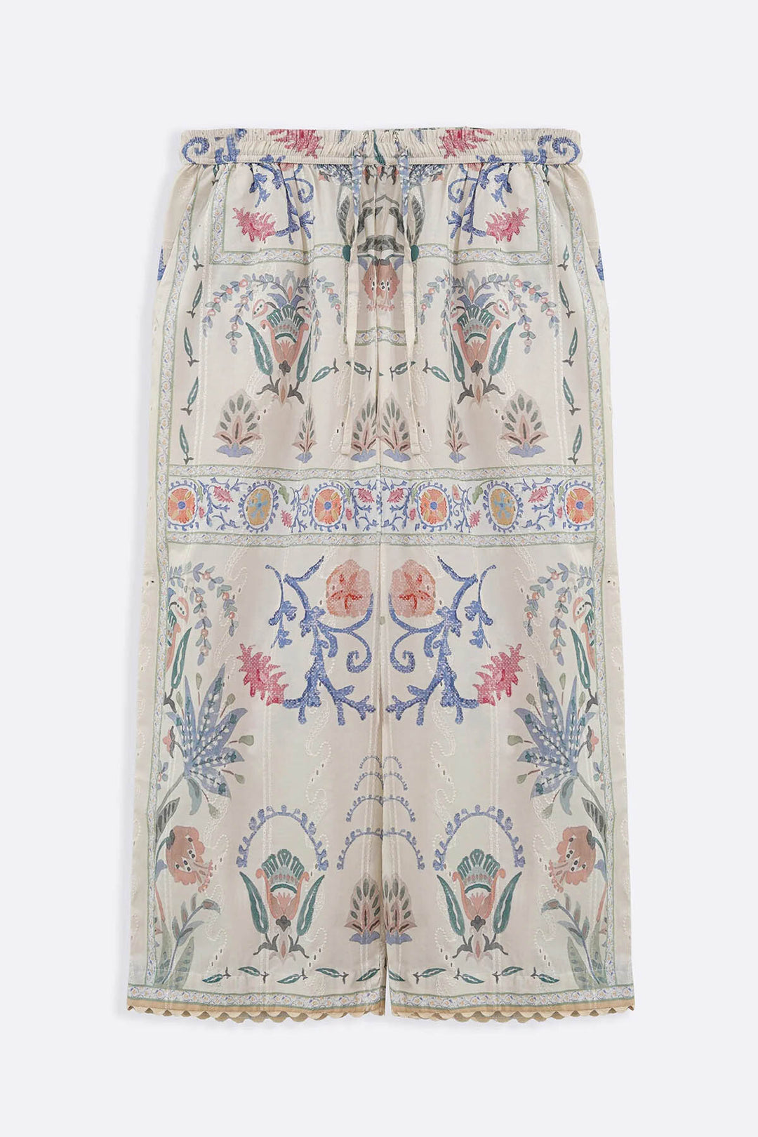 CREAM SUGARLOOP EMBROIDERED PANTS