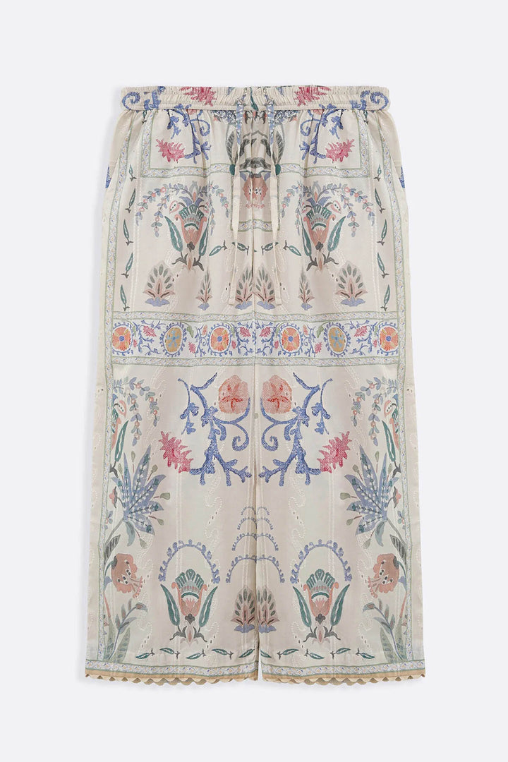 CREAM SUGARLOOP EMBROIDERED PANTS