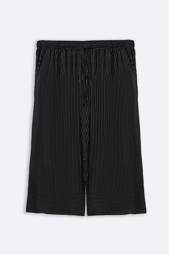 BLACK CURVE STRIPED CULOTTES