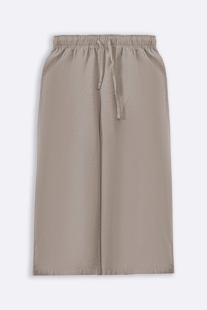 BEIGE ESSENTIAL COTTON CULOTTES