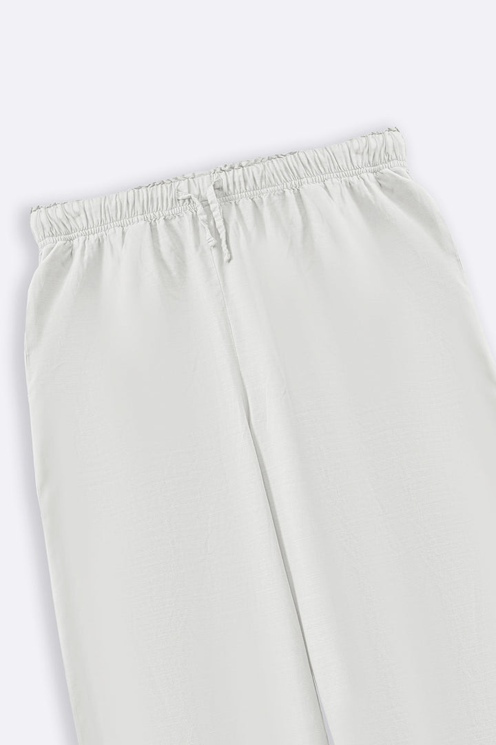 WHITE ESSENTIAL COTTON CULOTTES