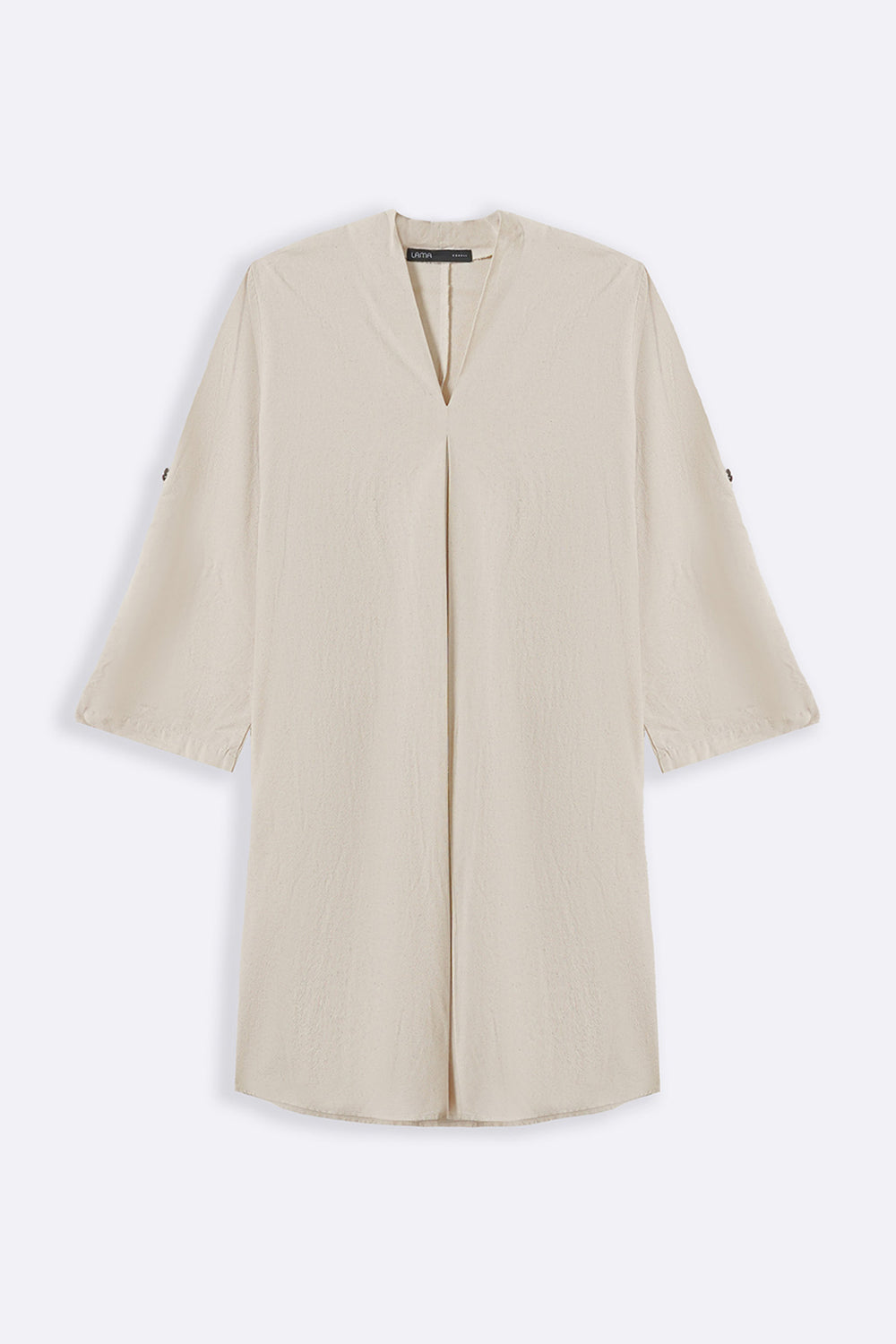 OFF WHITE LINEN MIDI TUNIC