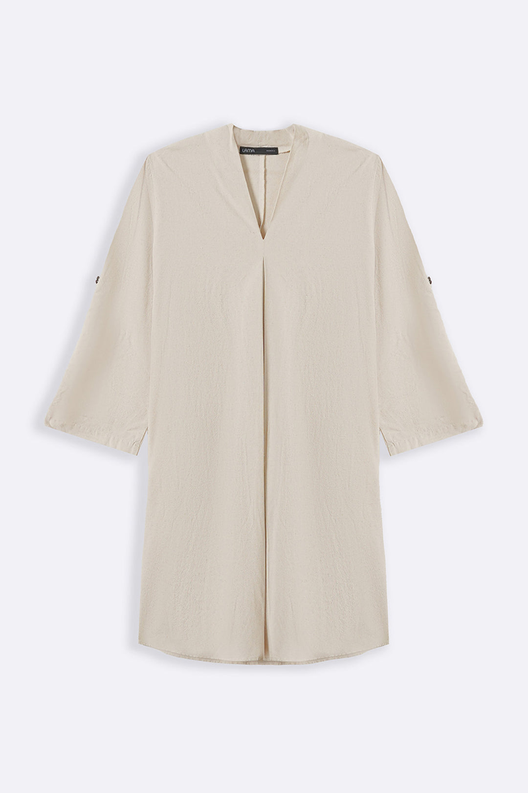 OFF WHITE LINEN MIDI TUNIC