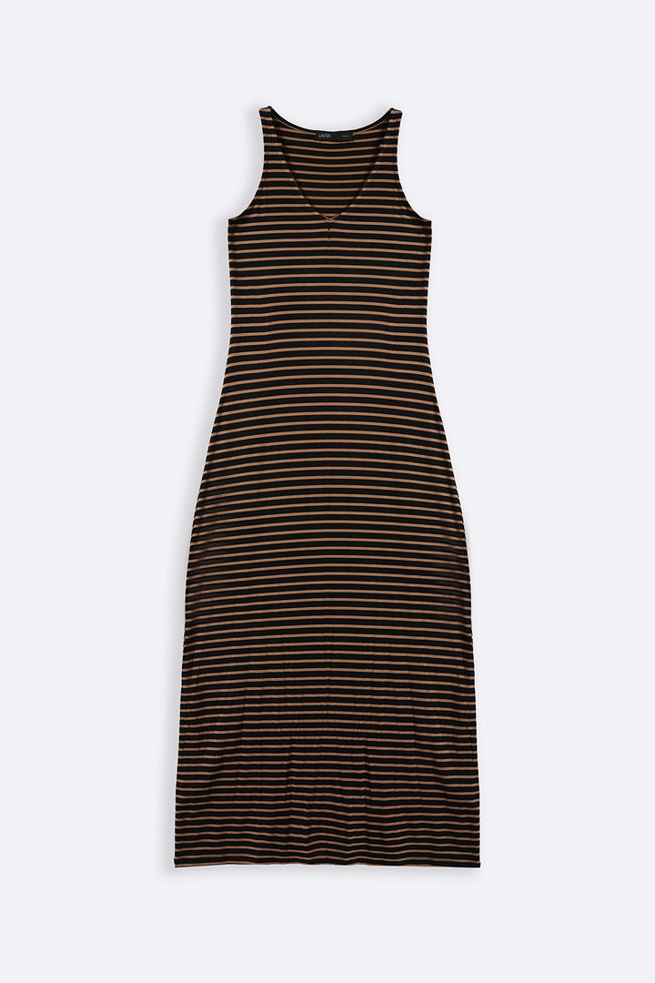 BLACK STRIPED SUMMER DRESS