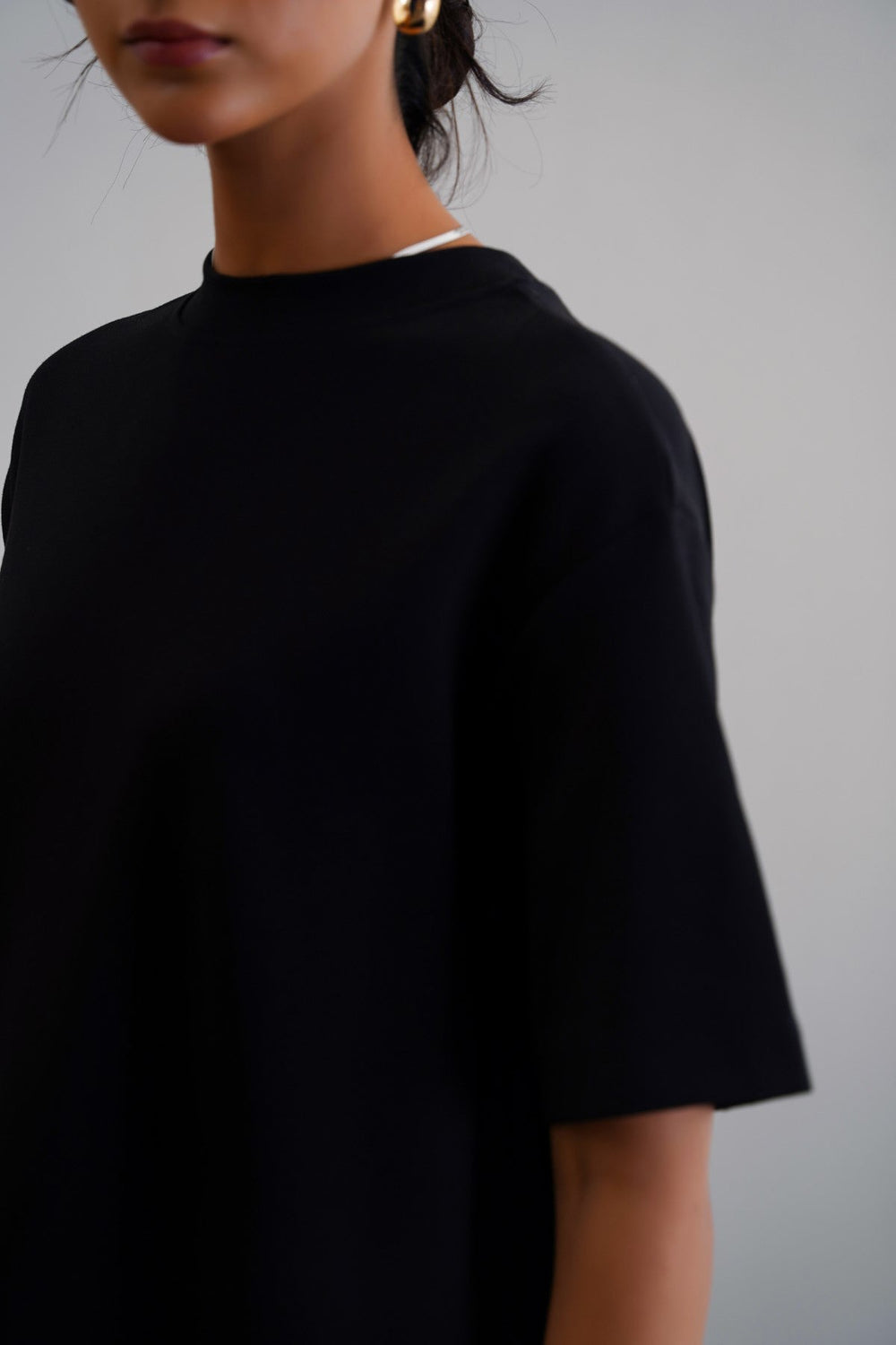 BLACK THE OMA T-DRESS