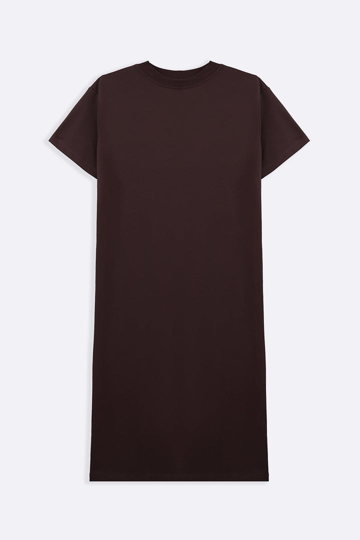 BROWN THE OMA T-DRESS