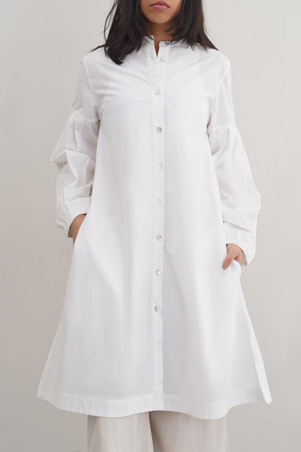 WHITE MINIMALIST TUNIC DRESS