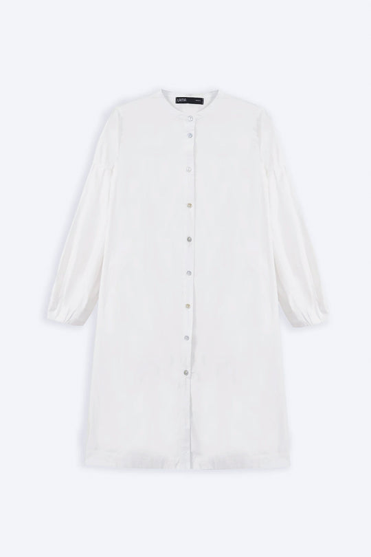 WHITE MINIMALIST TUNIC DRESS