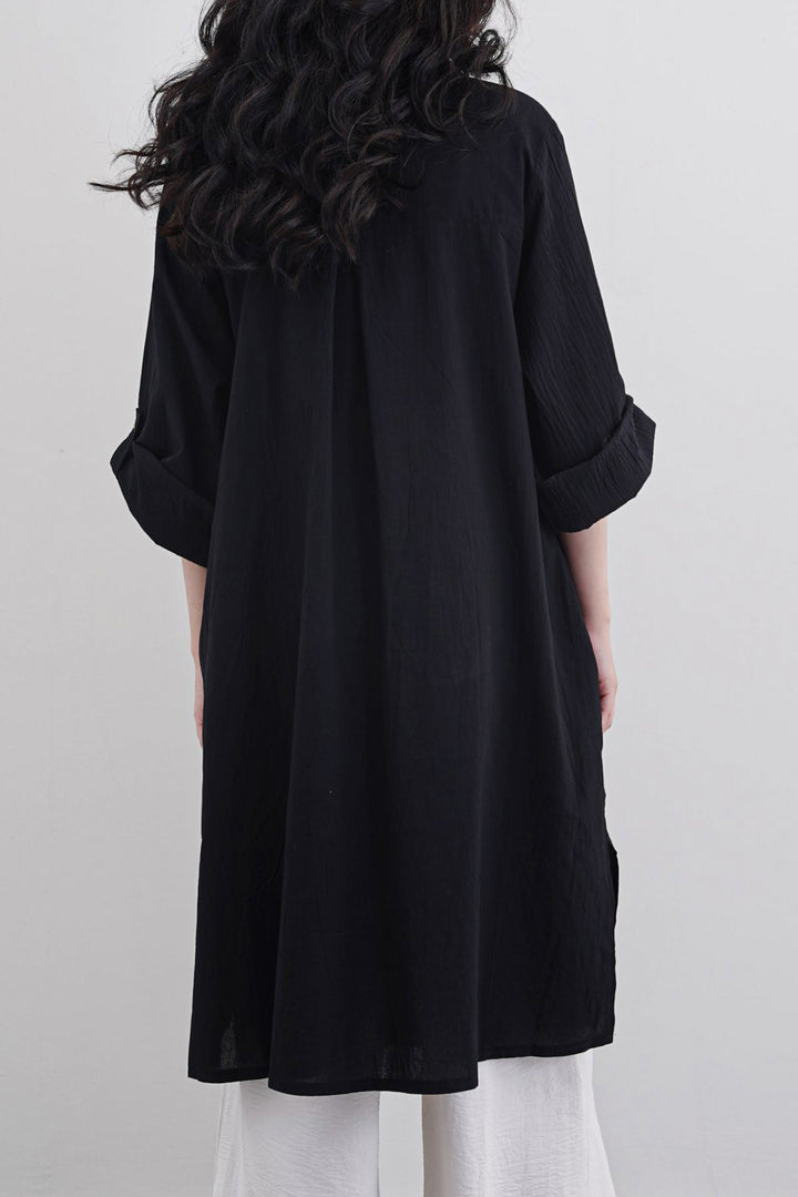 BLACK ORGANIC COTTON TUNIC