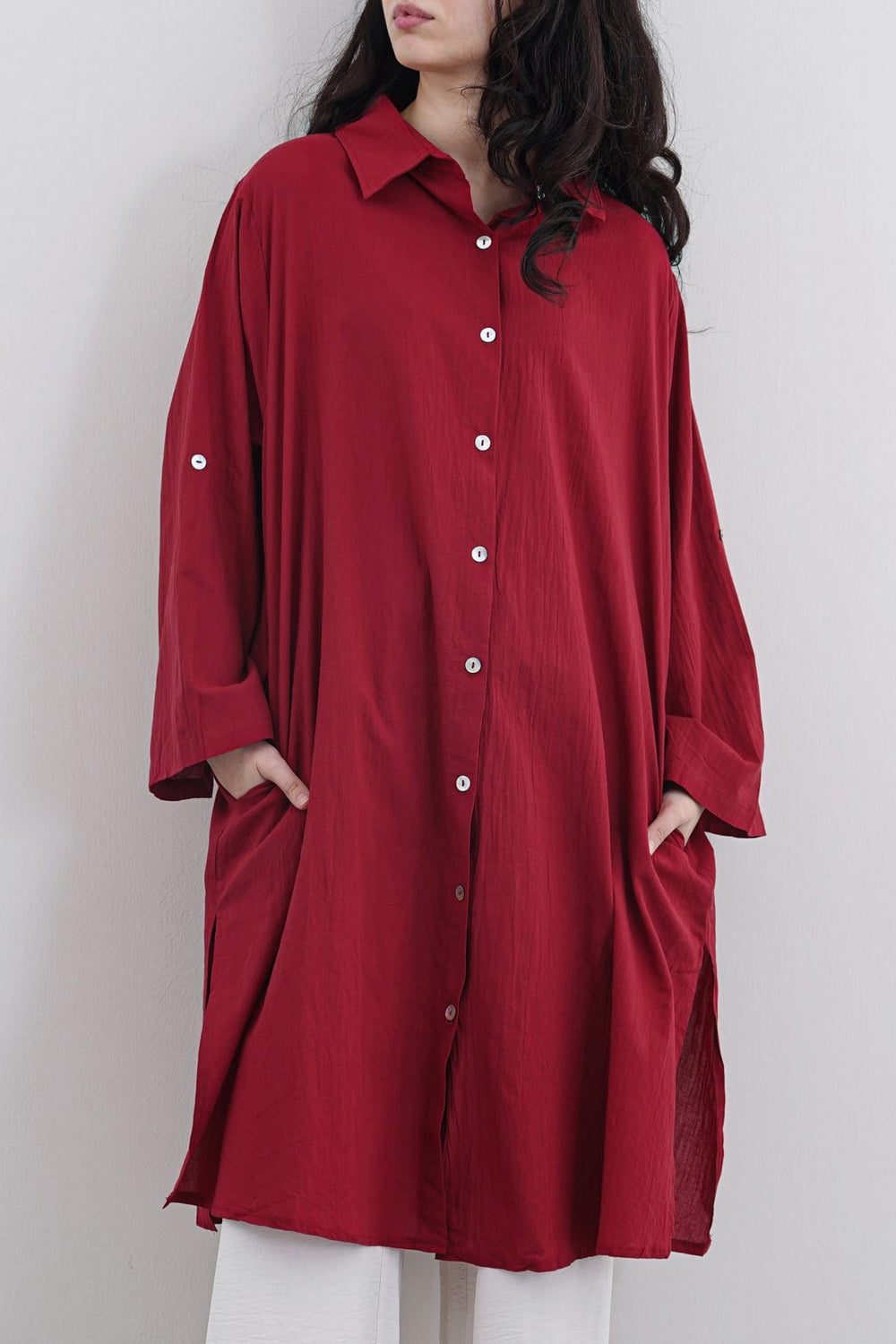 MAROON ORGANIC COTTON TUNIC