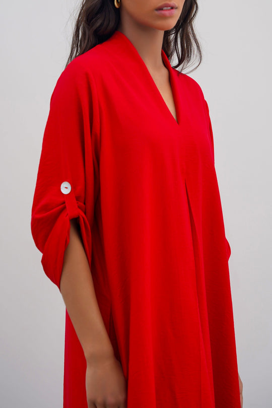 RED CHERRY-ON-TOP DRESS